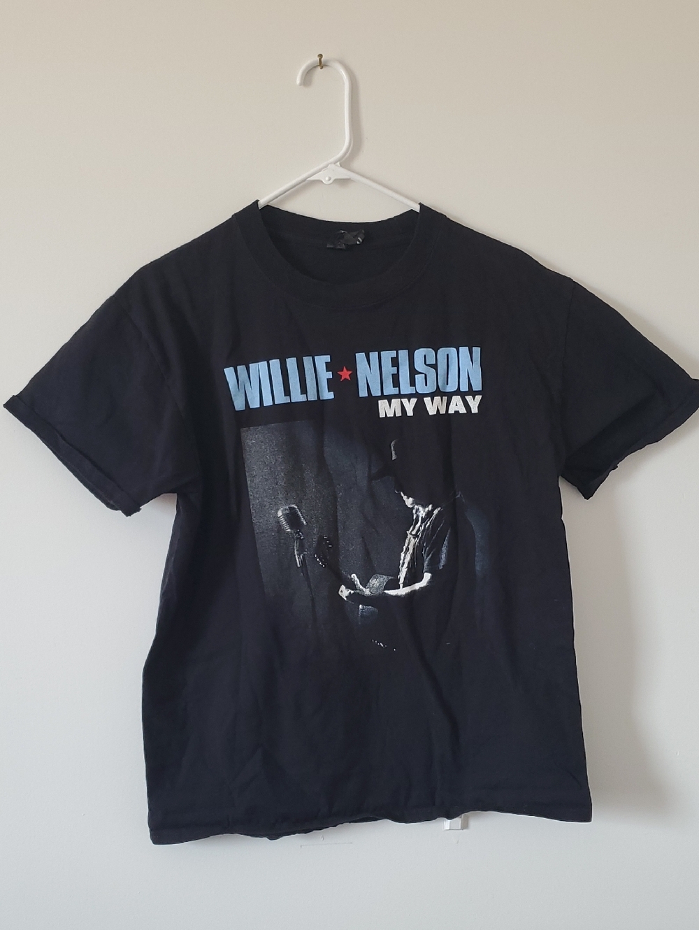 Willie Nelson My Way Graphic Tee -  Black Men's Size Medium